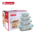 Hotselling 6Pieces Glass Food Prep Containers with Lids